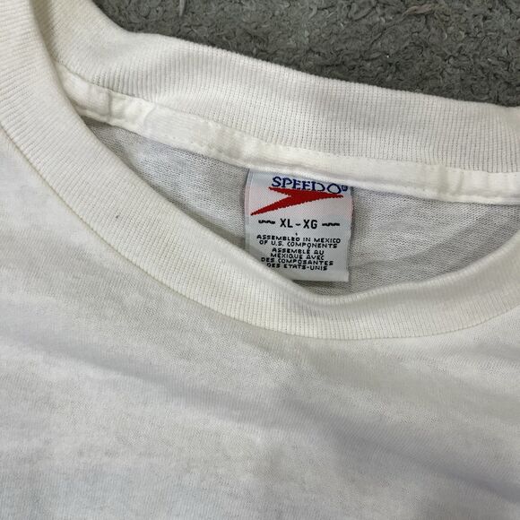 Speedo Shirt Extra Large XL Made In The USA Single Stitch 1997 VINTAGE - Picture 4 of 9